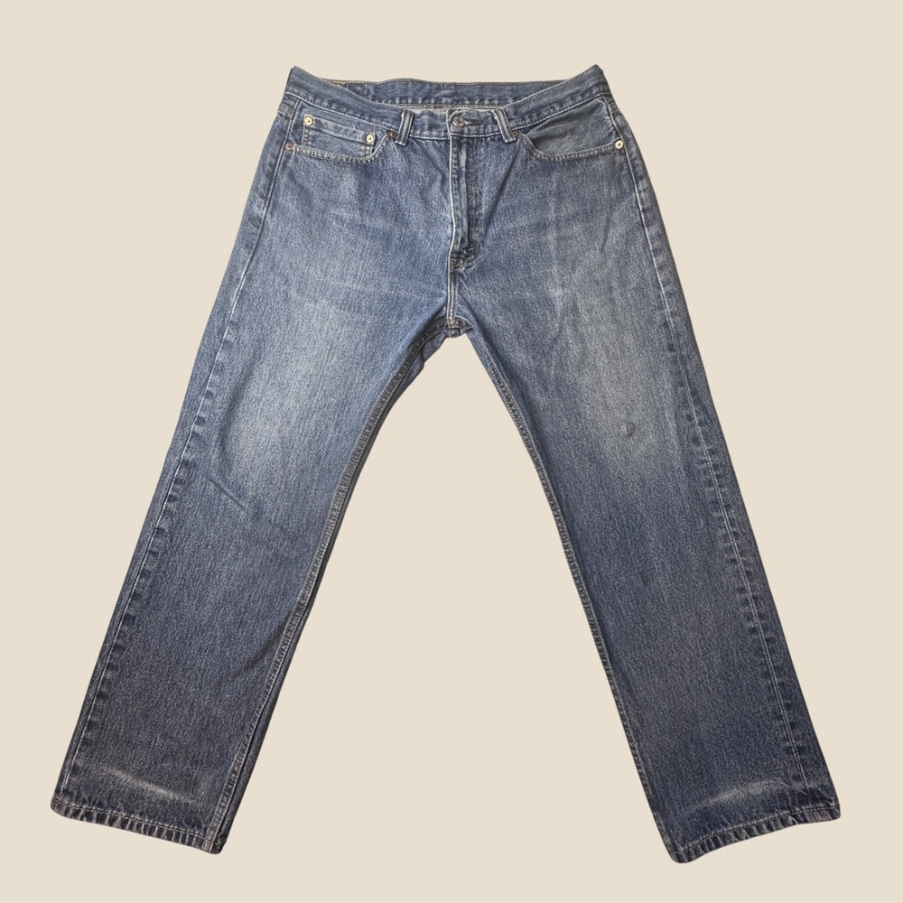 Levi's 505 Jeans Mens 36x29 Medium Wash Blue Straight Leg Denim Everyday Wear